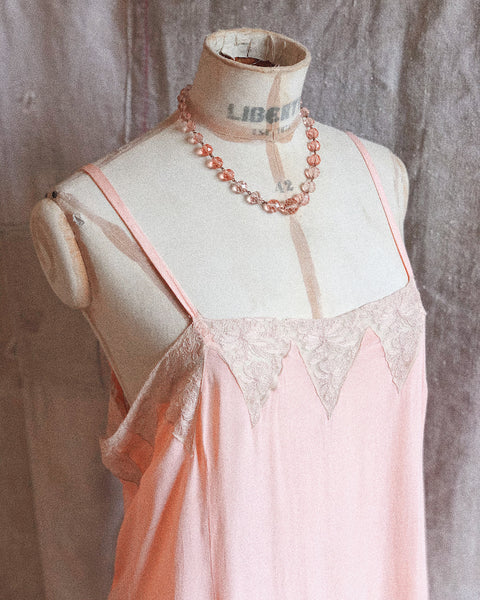 Frenchie 1920s Silk and Lace Teddy Slip