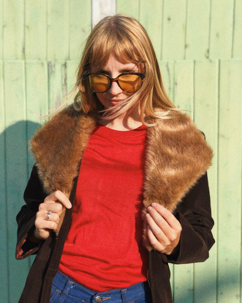 Queenie 1970s Velvet Trench