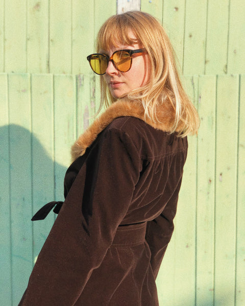 Queenie 1970s Velvet Trench