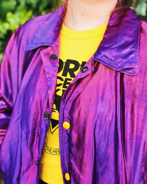 1950s Silk Purple Fade Letterman
