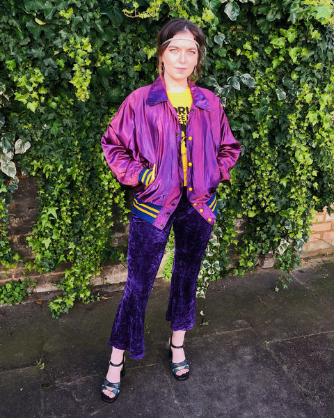 1950s Silk Purple Fade Letterman