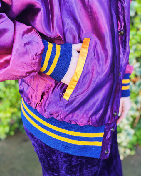 1950s Silk Purple Fade Letterman