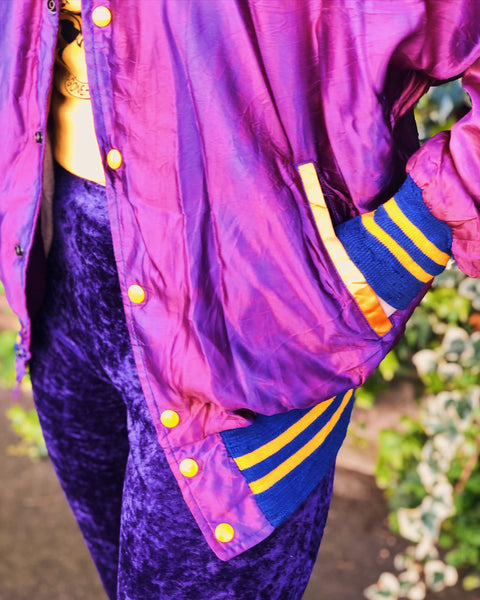 1950s Silk Purple Fade Letterman